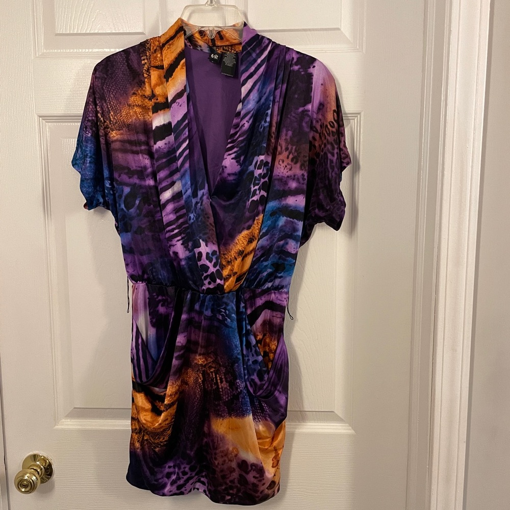 Purple Animal Print Dress. Size Small.